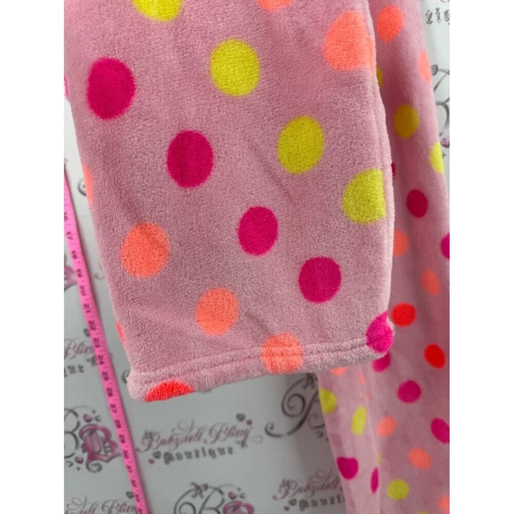 Justice Fleece Pajama Pants with Pink, orange and Neon Polka Dots Comfy lounge